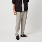 ドレープ ドビー 1プリーツ イージー テーパード パンツ