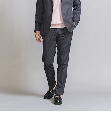 東レ/TORAY ドライ ポリエステル ノープリーツ スリムパンツ - セットアップ対応 ヨコストレッチ ウォッシャブル -