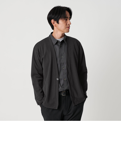 ドライ スムース 1ボタン カーディガン 吸水速乾