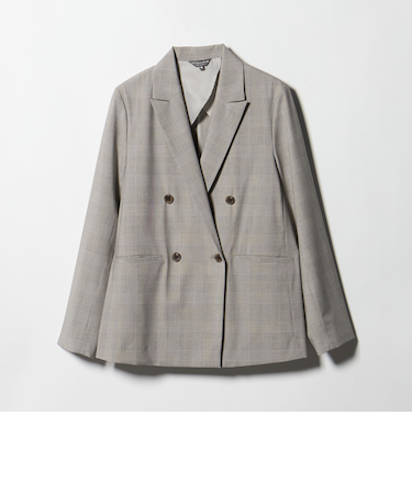 グレンチェック ダブルブレスト ジャケット  ‐セットアップ対応・ウォッシャブル‐ ＜A DAY IN THE LIFE＞