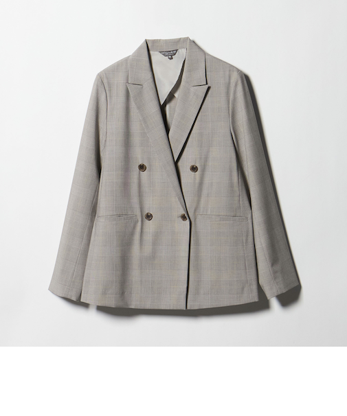 グレンチェック ダブルブレスト ジャケット  ‐セットアップ対応・ウォッシャブル‐ ＜A DAY IN THE LIFE＞