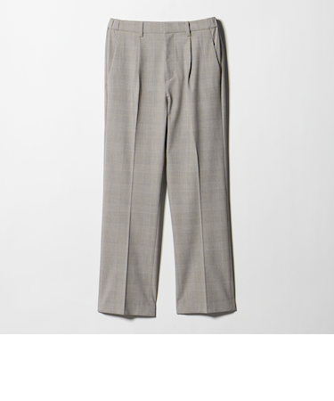 グレンチェック タックストレートパンツ  ‐セットアップ対応・ウォッシャブル‐ ＜A DAY IN THE LIFE＞