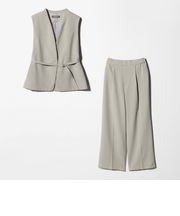 ベルトベスト＋ワイドパンツ ‐ウォッシャブル‐＜A DAY IN THE LIFE＞