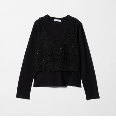 フリンジ×スパンコール キャミ+カットソー ‐セットアイテム‐<A DAY IN THE LIFE>