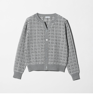 マルチカラー キーネックカーディガン ‐ウォッシャブル‐＜A DAY IN THE LIFE＞