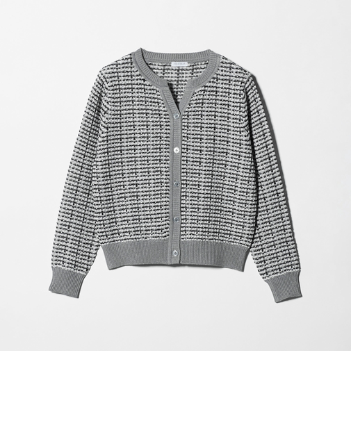 マルチカラー キーネックカーディガン ‐ウォッシャブル‐＜A DAY IN THE LIFE＞