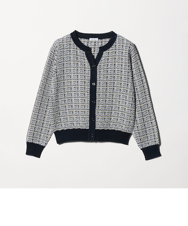 マルチカラー キーネックカーディガン ‐ウォッシャブル‐＜A DAY IN THE LIFE＞