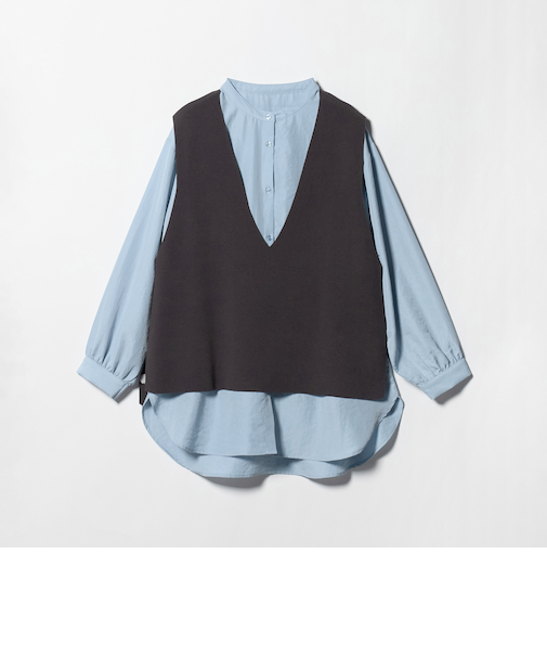 Vネックベスト＋シャツ ‐セットアイテム‐＜A DAY IN THE LIFE＞