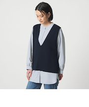 Vネックベスト＋シャツ ‐セットアイテム‐＜A DAY IN THE LIFE＞