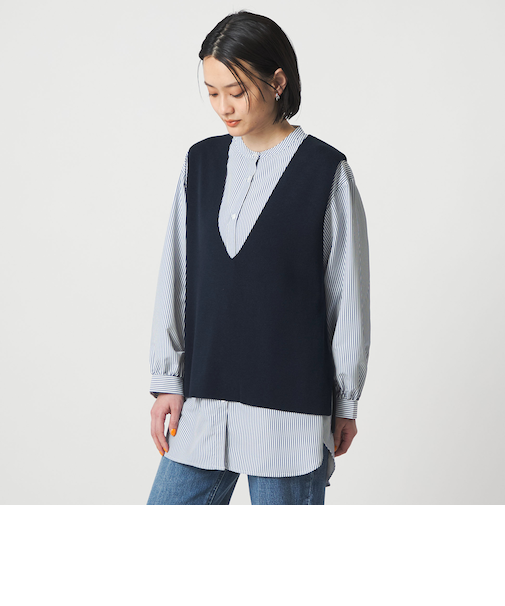 Vネックベスト＋シャツ ‐セットアイテム‐＜A DAY IN THE LIFE＞
