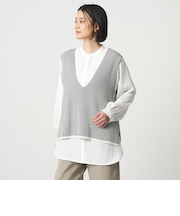 Vネックベスト＋シャツ ‐セットアイテム‐＜A DAY IN THE LIFE＞