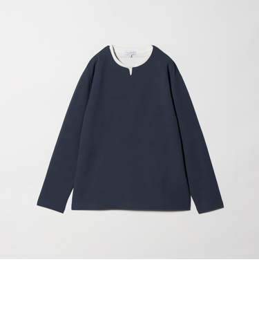 バウンシー ジャガード フェイクレイヤード キーネックカットソー＜A DAY IN THE LIFE＞