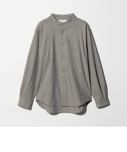 メランジ トロピカル バンドカラーシャツ<A DAY IN THE LIFE>