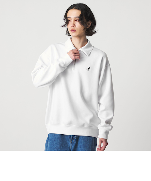 【別注】 ＜KANGOL＞ダンボール ハーフジップ スウェット＜A DAY IN THE LIFE＞