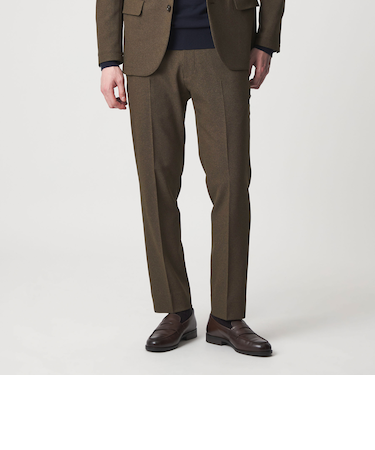 バーズアイ ノープリーツ スラックス-セットアップ対応・マシンウォッシャブル-<A DAY IN THE LIFE>