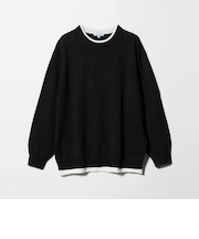 メランジ フェイクレイヤード ニット-ウォッシャブル-＜A DAY IN THE LIFE＞