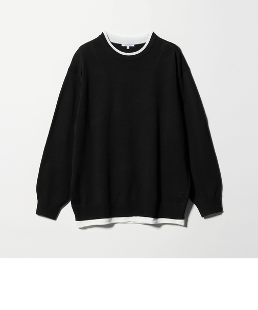 メランジ フェイクレイヤード ニット-ウォッシャブル-＜A DAY IN THE LIFE＞