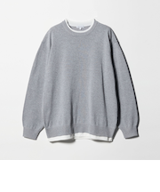 メランジ フェイクレイヤード ニット-ウォッシャブル-＜A DAY IN THE LIFE＞