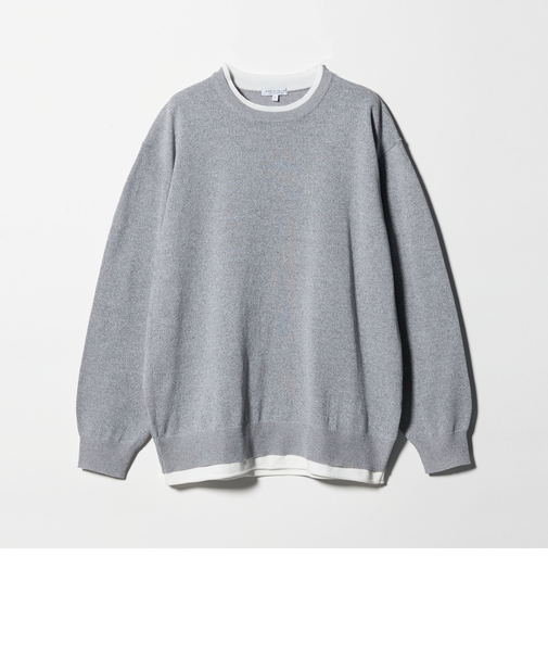 メランジ フェイクレイヤード ニット-ウォッシャブル-＜A DAY IN THE LIFE＞