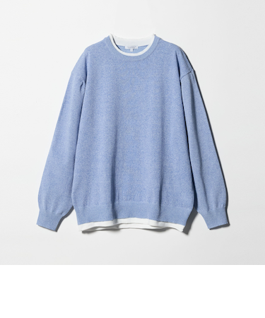 メランジ フェイクレイヤード ニット-ウォッシャブル-＜A DAY IN THE LIFE＞