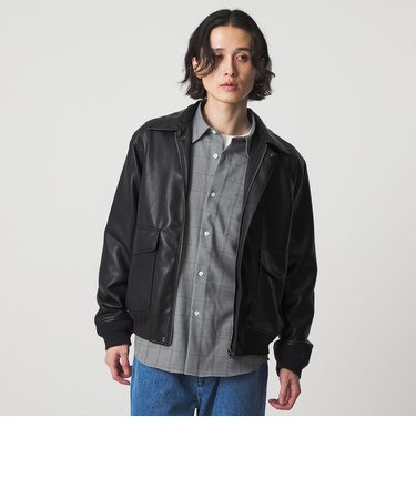 レザーライク フライト ブルゾン＜A DAY IN THE LIFE＞