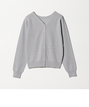 フェイクパールボタン 2WAY Vネックニット ‐ウォッシャブル‐＜A DAY IN THE LIFE＞