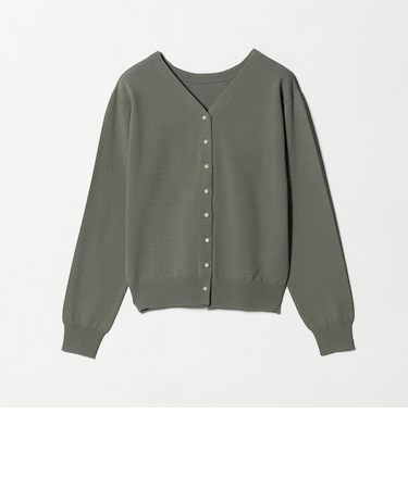 フェイクパールボタン 2WAY Vネックニット ‐ウォッシャブル‐＜A DAY IN THE LIFE＞