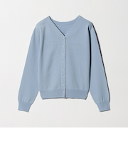 フェイクパールボタン 2WAY Vネックニット ‐ウォッシャブル‐＜A DAY IN THE LIFE＞