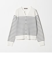 メタルボタン キーネックカーディガン ‐ウォッシャブル‐＜A DAY IN THE LIFE＞