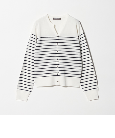 メタルボタン キーネックカーディガン ‐ウォッシャブル‐＜A DAY IN THE LIFE＞