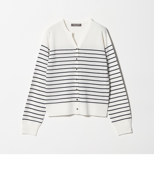 メタルボタン キーネックカーディガン ‐ウォッシャブル‐＜A DAY IN THE LIFE＞