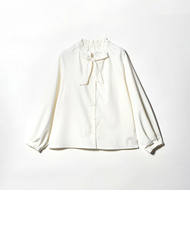 ボウタイ フリルネックブラウス ＜A DAY IN THE LIFE＞