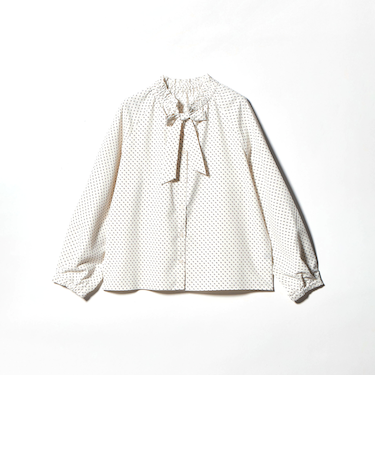 ボウタイ フリルネックブラウス ＜A DAY IN THE LIFE＞
