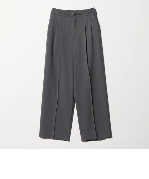 ツイル ベルテッド 2プリーツワイドパンツ ‐ウォッシャブル‐＜A DAY IN THE LIFE＞