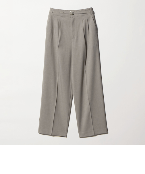 ツイル ベルテッド 2プリーツワイドパンツ ‐ウォッシャブル‐＜A DAY IN THE LIFE＞