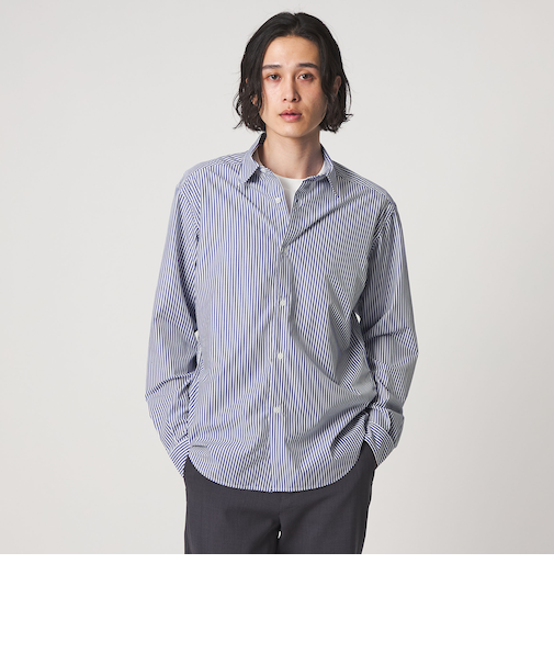 ブルーパターン ドレープ リラックスシャツ＜A DAY IN THE LIFE＞