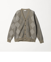 アブストラクト パターン Vネックカーディガン-ウォッシャブル-＜A DAY IN THE LIFE＞