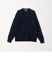 アブストラクト パターン Vネックカーディガン-ウォッシャブル-＜A DAY IN THE LIFE＞