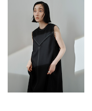 ＜EMMEL REFINES＞EM フリンジステッチ ノースリーブ ワンピース