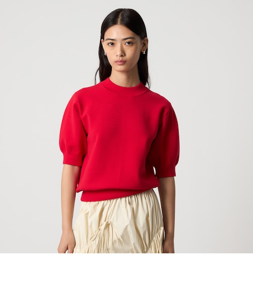【RED】<ASTRAET>16G リンクル ショートスリーブニット ASTRAET＞16G リンクル ショートスリーブニット
