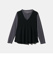 ペプラムベスト＋カットソー ‐セットアイテム‐＜A DAY IN THE LIFE＞