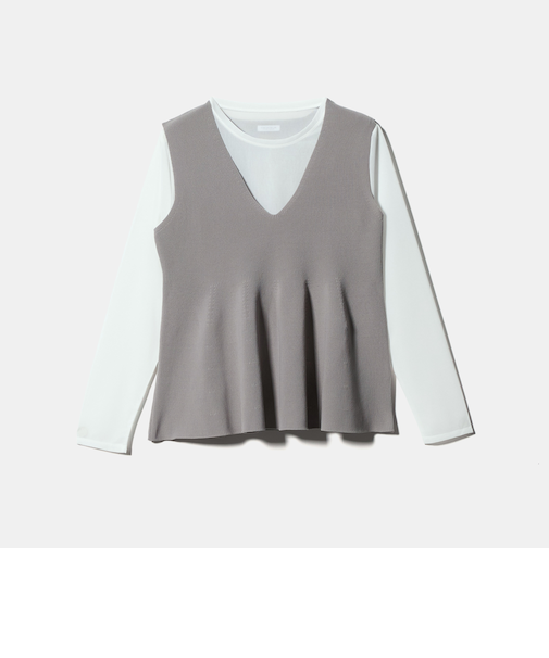 ペプラムベスト+カットソー ‐セットアイテム‐<A DAY IN THE LIFE>