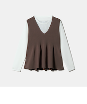 ペプラムベスト＋カットソー ‐セットアイテム‐＜A DAY IN THE LIFE＞