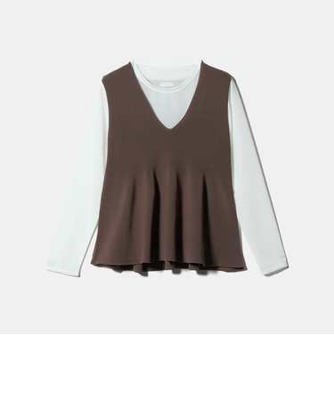 ペプラムベスト+カットソー ‐セットアイテム‐<A DAY IN THE LIFE>