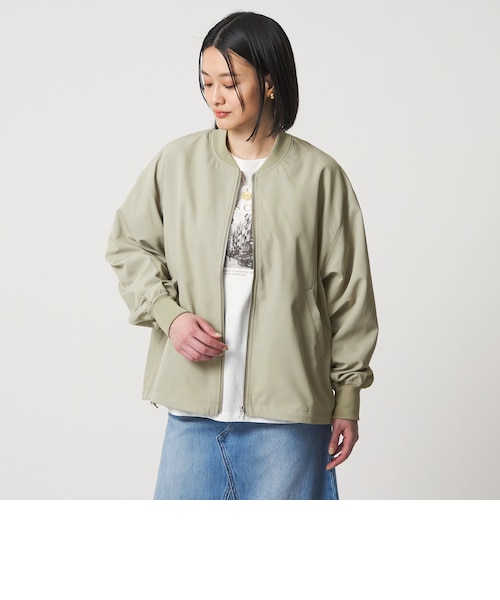 zucca 新品　キュプラ　ブルゾン キュプラサテン ズッカ zucca ZUCCa（ズッカ）の「キュプラサテン
