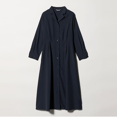 オープンカラー シャツワンピース ‐ウォッシャブル‐＜A DAY IN THE LIFE＞