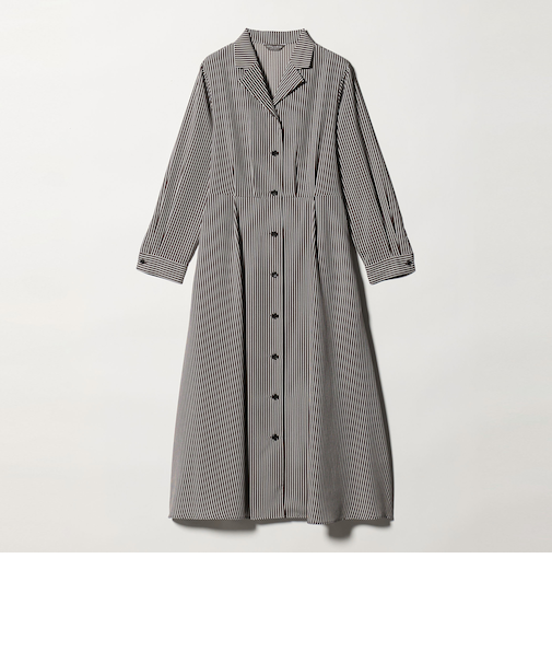 オープンカラー シャツワンピース ‐ウォッシャブル‐＜A DAY IN THE LIFE＞