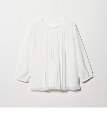シフォンプリーツ 2WAYブラウス 8分袖 <A DAY IN THE LIFE>