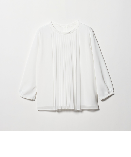 シフォンプリーツ 2WAYブラウス 8分袖 <A DAY IN THE LIFE>