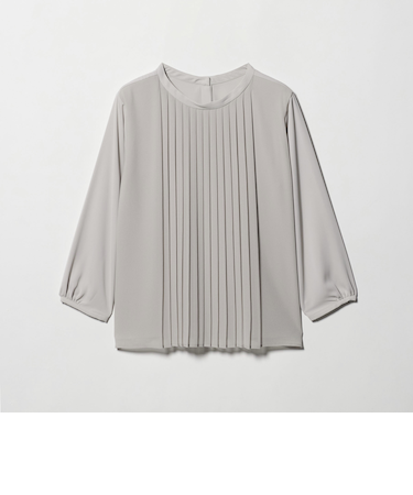 シフォンプリーツ 2WAYブラウス 8分袖 <A DAY IN THE LIFE>